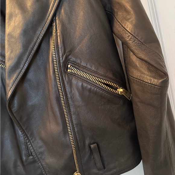 All Saints Balfern Leather Jacket Size 4 NWOT - Picture 3 of 3